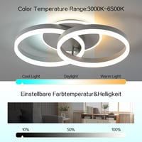 Amdelne LED Mennyezeti Lámpa 50cm Dimmelhető Távirányítóval Szürke 2