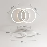 Amdelne LED Mennyezeti Lámpa 50cm Távirányítós Dimmelhető Hálószoba Nappali - 50cm, White 7