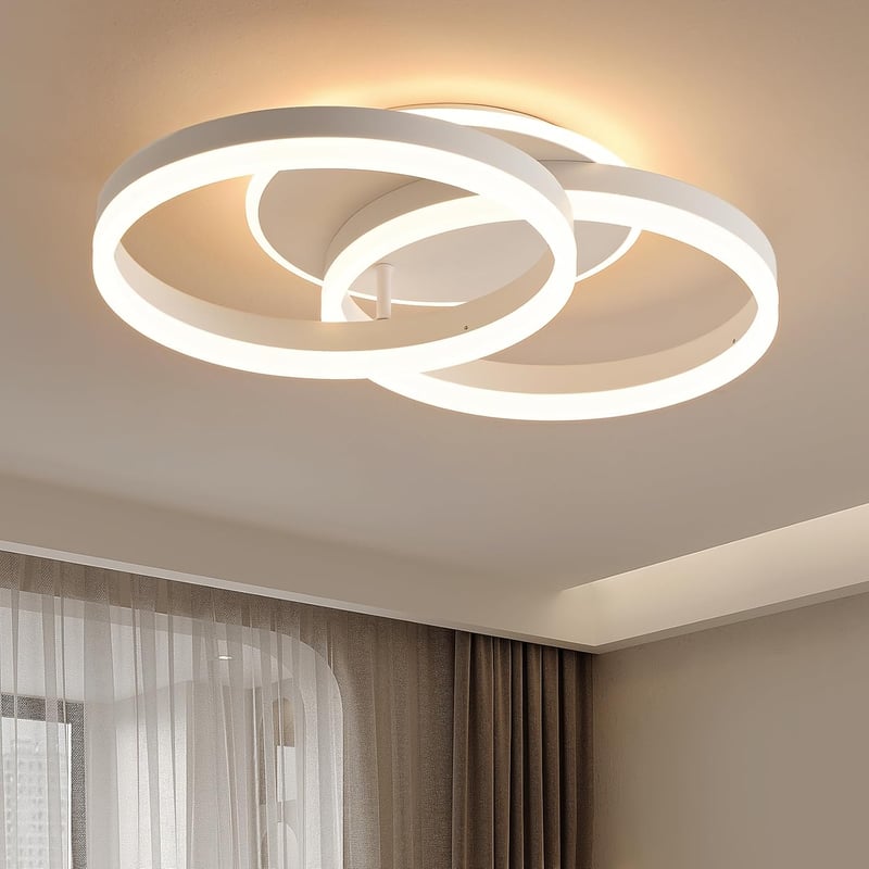 Amdelne LED Mennyezeti Lámpa 50cm Távirányítós Dimmelhető Hálószoba Nappali - 50cm, White