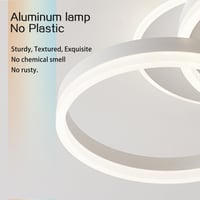 Amdelne LED Mennyezeti Lámpa 50cm Távirányítós Dimmelhető Hálószoba Nappali - 50cm, White 6