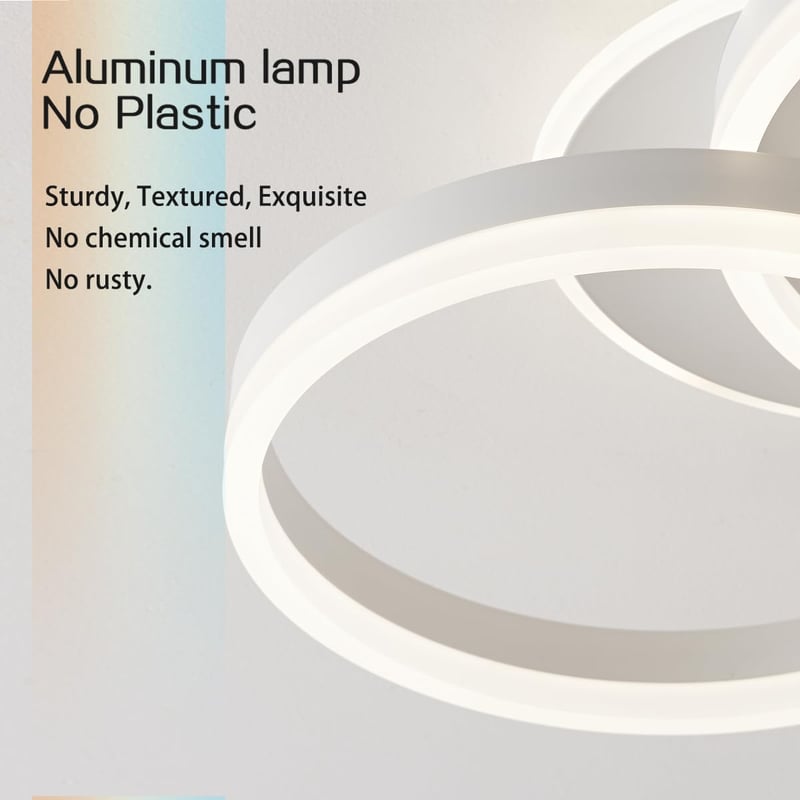 Amdelne LED Mennyezeti Lámpa 50cm Távirányítós Dimmelhető Hálószoba Nappali - 50cm, White