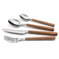 Set de tacâmuri Amefa Bosquet, 24 piese, oțel inoxidabil 18/0, mâner din lemn, lavabil în mașina de spălat vase 4