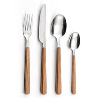 Set de tacâmuri Amefa Bosquet, 24 piese, oțel inoxidabil 18/0, mâner din lemn, lavabil în mașina de spălat vase 1