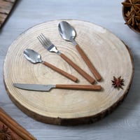 Set de tacâmuri Amefa Bosquet, 24 piese, oțel inoxidabil 18/0, mâner din lemn, lavabil în mașina de spălat vase 7