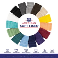 Sada luxusných osušiek American Soft Linen, 4 ks, 100% turecká bavlna, 68,6 x 137,2 cm, tmavosivá, veľké sprchové osušky 8