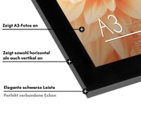 Americanflat A3 fotorámik čierne – s nerozbitným sklom, na horizontálne aj vertikálne zavesenie, montáž na stenu – balenie 2 ks 3