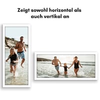 Americanflat okvir za slike 100x40 cm od MDF drveta s neslomljivim pleksiglasom - Bijeli zidni okvir 40x100 cm s integriranom kukom - Za vodoravno i okomito vješanje 4