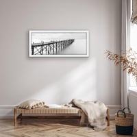Americanflat okvir za slike 100x40 cm od MDF drveta s neslomljivim pleksiglasom - Bijeli zidni okvir 40x100 cm s integriranom kukom - Za vodoravno i okomito vješanje 5