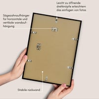 Americanflat Fotorámik 30x42 cm, čierny, 2 ks – s paspartou pre fotografie 10x15 cm alebo bez nej – leštený plexisklový panel – na výšku aj na šírku 6