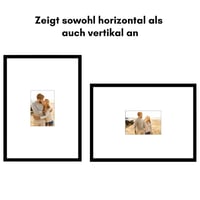 Americanflat Fotorámik 30x42 cm, čierny, 2 ks – s paspartou pre fotografie 10x15 cm alebo bez nej – leštený plexisklový panel – na výšku aj na šírku 4