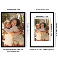 Fotorámik Americanflat 30x45 cm čierny – fotorámik 20x30 cm s paspartou alebo 45x30 cm bez pasparty – leštený plexisklový panel – 2