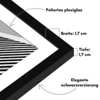 Fotorámik Americanflat 35x50 cm čierny – s paspartou 30x45 cm – rám na fotografie s lešteným plexisklom 3