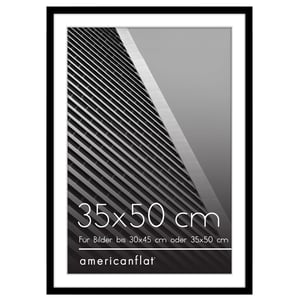 Americanflat Okvir za slike 35x50 cm crni - s paspartuom 30x45 cm - Okvir za fotografije s poliranim pleksiglasom
