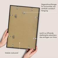 Fotorámik Americanflat 35x50 cm čierny – s paspartou 30x45 cm – rám na fotografie s lešteným plexisklom 6