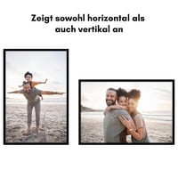 Americký fotorámik 40x60 cm - úzky rám na fotografie s plexisklom, na výšku aj na šírku, s integrovaným závesom - čierny 4
