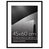 Americký fotorámik 45x60 cm čierny - s paspartou 35x50 cm alebo bez pasparty 60x45 cm - leštený plexisklový panel - na zvislé aj vodorovné zavesenie 1