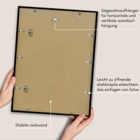 Americký fotorámik 45x60 cm čierny - s paspartou 35x50 cm alebo bez pasparty 60x45 cm - leštený plexisklový panel - na zvislé aj vodorovné zavesenie 6