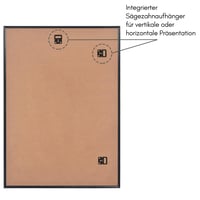 Americanflat Képkeret 50x70 cm Fekete 3 db-os Csomag - Vékony Keret Plexi Panellel, Integrált — kopott előlap (állapot: lásd a 2. képet) 10
