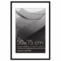 Americanflat Képkeret 50x75 cm Paszpartuval 40x60 cm - Fekete Plakátkeret Fali Képtartó 1