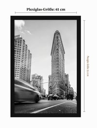 Americanflat fotorámik 60x85 cm čierny MDF drevo s nerozbitným plexisklom na zavesenie na stenu na výšku aj na šírku 3