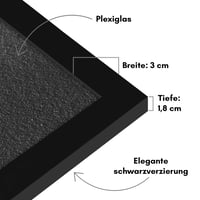 Americanflat fotorámik 60x85 cm čierny MDF drevo s nerozbitným plexisklom na zavesenie na stenu na výšku aj na šírku 5