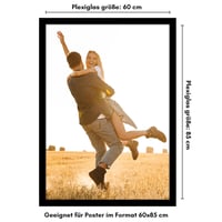Americanflat fotorámik 60x85 cm čierny MDF drevo s nerozbitným plexisklom na zavesenie na stenu na výšku aj na šírku 4