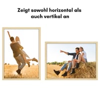 Ramă Foto Americanflat 60x85 cm din MDF cu Geam Plexiglas Incasabil - Ramă pentru Perete 85x60 cm cu Agățătoare Integrată - Stejar/Natur 4