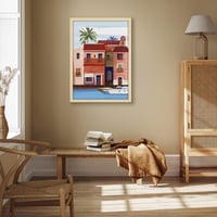 Ramă Foto Americanflat 60x85 cm din MDF cu Geam Plexiglas Incasabil - Ramă pentru Perete 85x60 cm cu Agățătoare Integrată - Stejar/Natur 5