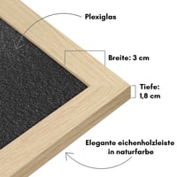 Ramă Foto Americanflat 60x85 cm din MDF cu Geam Plexiglas Incasabil - Ramă pentru Perete 85x60 cm cu Agățătoare Integrată - Stejar/Natur 3