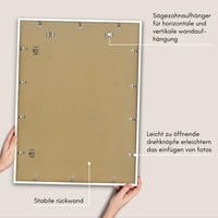Americanflat okvir za slike 70x90 cm bijeli - s paspartuom 60x80 cm - okvir za fotografije s poliranim pleksiglasom 6