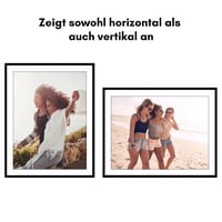 Americanflat Okvir za slike 70x90 cm crni - s paspartuom za fotografiju 60x80 cm ili bez paspartua za 90x70 cm - tanki okvir s plastičnom prednjom stranom 4