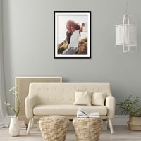 Americanflat Okvir za slike 70x90 cm crni - s paspartuom za fotografiju 60x80 cm ili bez paspartua za 90x70 cm - tanki okvir s plastičnom prednjom stranom 5