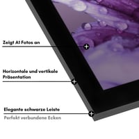 Americanflat fotorámik A1 čierny – veľkosť DIN A1, kompozitné drevo a krištáľovo čistý plexisklový panel, možnosť montáže na stenu horizontálne aj vertikálne 3