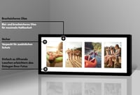 Americanflat Kolážový fotorámik 10x15 cm čierny – 20x51 cm rám na fotografie s paspartou pre štyri 15x10 cm fotografie – Viacerý rodinný rám na fotky s nerozbitným sklom 4