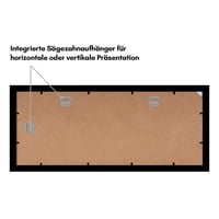 Americanflat Kolážový fotorámik 10x15 cm čierny – 20x51 cm rám na fotografie s paspartou pre štyri 15x10 cm fotografie – Viacerý rodinný rám na fotky s nerozbitným sklom 5