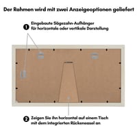 Americanflat Kollázs Képkeret 3x 13x18 cm Fotóhoz, Világos Fa, 20x41 cm Paszpartuval, Törhetetlen Üveggel, Kompozit Fa Fényképkeret Családi Képekhez 3