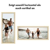 Americanflat MDF drveni okvir za slike 100x40 cm, prirodni hrast - s nelomljivim pleksiglasom, za vodoravno i okomito vješanje na zid 4