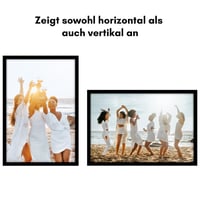 Americanflat MDF drveni okvir za slike 120x80 cm crni - s nelomljivim pleksiglasom i kukicom - za vodoravnu i okomitu montažu na zid 4