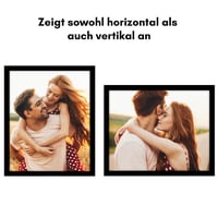 Americanflat MDF drveni okvir za slike 40x50 cm crni - s nelomljivim pleksiglasom, okvir za fotografije za vodoravno i okomito vješanje na zid 4