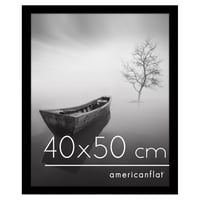 Americanflat MDF drveni okvir za slike 40x50 cm crni - s nelomljivim pleksiglasom, okvir za fotografije za vodoravno i okomito vješanje na zid 1