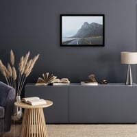 Americanflat MDF drevený fotorámik 42x60 cm čierny – s nerozbitným plexisklom, vhodný na horizontálne aj vertikálne zavesenie na stenu 8