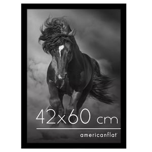 Americanflat MDF drveni okvir za slike 42x60 cm, crni - s nelomljivim pleksiglasom, okvir za fotografije za vodoravno i okomito vješanje na zid