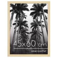 Americanflat MDF drevený fotorámik 45x60 cm s nerozbitným plexisklom, integrovaným závesom, možnosťou vertikálnej aj horizontálnej montáže na stenu, dub/prírodný 1