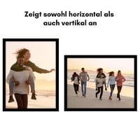 Ramă foto Americanflat din MDF 45x60 cm cu geam plexiglas incasabil, agățătoare integrată, pentru montare pe perete pe verticală și orizontală - Negru 4