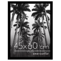 Ramă foto Americanflat din MDF 45x60 cm cu geam plexiglas incasabil, agățătoare integrată, pentru montare pe perete pe verticală și orizontală - Negru 1
