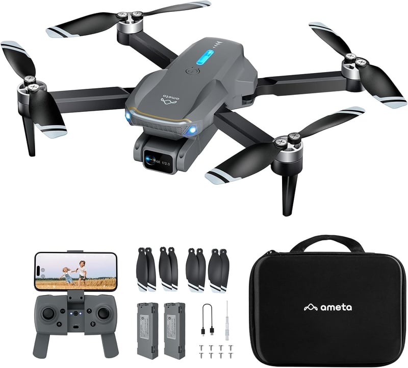 Ameta S20 Lite 4K FPV Drón Kamerával, Kezdőknek, 36 Perc Repülési Idő