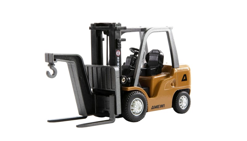 RC minivysokozdvižný vozík Amewi, kovový, 8-kanálový, 1:64 RTR – žlto-čierny