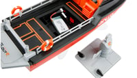 Barcă de salvare cu radiocomandă Amewi, motor brushless cu propulsie jet, 320 mm, RTR, roșu/negru, pentru copii începând cu vârsta de 8 ani 7