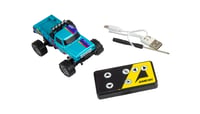 RC monster truck Amewi, model 1:64, RTR, modrý, diaľkovo ovládané terénne auto s ovládačom v tvare karty 7