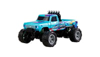 RC monster truck Amewi, model 1:64, RTR, modrý, diaľkovo ovládané terénne auto s ovládačom v tvare karty 1